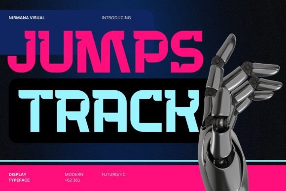 Jumps Track: A Futuristic Display Font for Modern Branding
