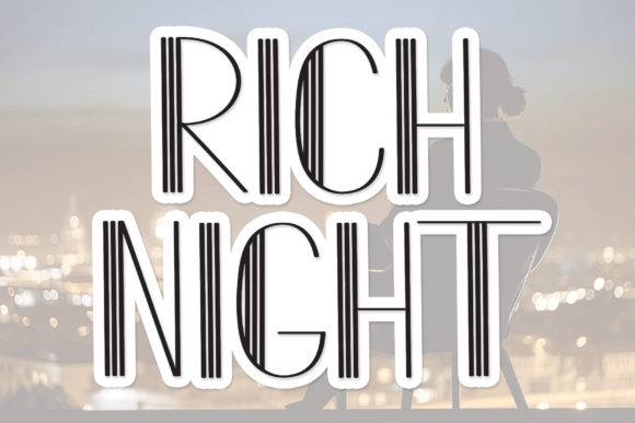 Rich Night: A Cool Display Typeface for Modern Branding