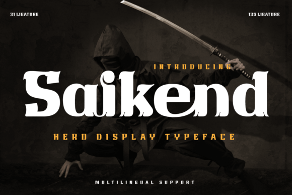 Saikend: The Heroic Display Typeface for Bold Brand Identity